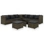 Set de sofás de jardín 8 piezas y cojines ratán sintético gris de , Conjuntos de jardín - Ref: Foro24-313136, Precio: 749,57 ...
