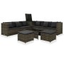 Set de sofás de jardín 8 piezas y cojines ratán sintético gris de , Conjuntos de jardín - Ref: Foro24-313136, Precio: 749,57 ...