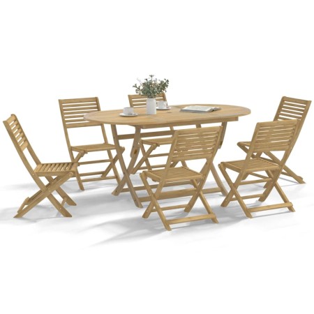 Juego de comedor para jardín 7 piezas madera maciza acacia de , Conjuntos de jardín - Ref: Foro24-3295005, Precio: 438,96 €, ...