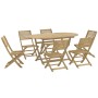 Juego de comedor para jardín 7 piezas madera maciza acacia de , Conjuntos de jardín - Ref: Foro24-3295005, Precio: 438,96 €, ...