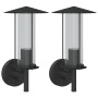 Apliques de exterior 2 unidades acero inoxidable negro de , Iluminación de exterior - Ref: Foro24-4006247, Precio: 52,94 €, D...