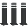 Lámparas de suelo de exterior 3 unidades aluminio negro 50 cm de , Iluminación de exterior - Ref: Foro24-4006394, Precio: 113...