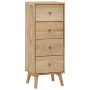 Cómoda de madera maciza de teca 40x30x100 cm de , Cajoneras - Ref: Foro24-340736, Precio: 227,17 €, Descuento: %