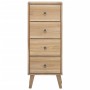 Cómoda de madera maciza de teca 40x30x100 cm de , Cajoneras - Ref: Foro24-340736, Precio: 227,17 €, Descuento: %