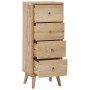Cómoda de madera maciza de teca 40x30x100 cm de , Cajoneras - Ref: Foro24-340736, Precio: 227,17 €, Descuento: %