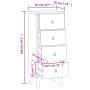 Cómoda de madera maciza de teca 40x30x100 cm de , Cajoneras - Ref: Foro24-340736, Precio: 227,17 €, Descuento: %