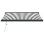 Toldo retráctil aluminio y tela antracita y blanco 3,5x2,5 m de , Toldos - Ref: Foro24-3216139, Precio: 661,81 €, Descuento: %