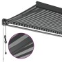 Toldo retráctil aluminio y tela antracita y blanco 3,5x2,5 m de , Toldos - Ref: Foro24-3216139, Precio: 661,81 €, Descuento: %