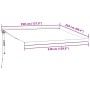 Toldo retráctil aluminio y tela antracita y blanco 3,5x2,5 m de , Toldos - Ref: Foro24-3216139, Precio: 661,81 €, Descuento: %