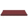 Toldo retráctil manual con LEDs color burdeos 450x350 cm de , Toldos - Ref: Foro24-3215003, Precio: 408,68 €, Descuento: %