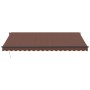 Toldo retráctil manual con luces LED marrón 450x350 cm de , Toldos - Ref: Foro24-3215408, Precio: 408,73 €, Descuento: %