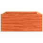 Jardinera de madera maciza de pino marrón cera 110x110x46 cm de , Maceteros y jardineras - Ref: Foro24-3282436, Precio: 244,6...