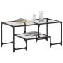Mesa de centro superficie de vidrio acero 98,5x50x45 cm de , Mesas de centro - Ref: Foro24-846014, Precio: 53,78 €, Descuento: %