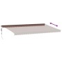 Toldo retráctil automático con luces LED marrón 600x300 cm de , Toldos - Ref: Foro24-3310224, Precio: 685,84 €, Descuento: %