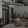 Toldo retráctil automático luz LED antracita blanco 300x250 cm de , Toldos - Ref: Foro24-3310226, Precio: 475,57 €, Descuento: %