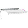 Toldo retráctil automático luz LED antracita blanco 300x250 cm de , Toldos - Ref: Foro24-3310226, Precio: 475,57 €, Descuento: %