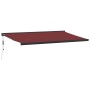 Toldo retráctil automático burdeos 500x300 cm de , Toldos - Ref: Foro24-3215332, Precio: 771,30 €, Descuento: %