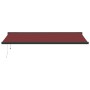 Toldo retráctil automático burdeos 500x300 cm de , Toldos - Ref: Foro24-3215332, Precio: 771,30 €, Descuento: %