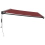 Toldo retráctil automático burdeos 500x300 cm de , Toldos - Ref: Foro24-3215332, Precio: 771,30 €, Descuento: %