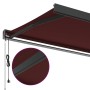 Toldo retráctil automático burdeos 500x300 cm de , Toldos - Ref: Foro24-3215332, Precio: 771,30 €, Descuento: %