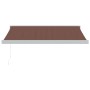 Toldo retráctil manual marrón 300x250 cm de , Toldos - Ref: Foro24-3215718, Precio: 369,52 €, Descuento: %