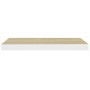 Estante flotante pared 2 uds MDF roble y blanco 60x23,5x3,8 cm en Estanterías | Comprar online en Foru.es