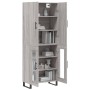 Aparador alto madera contrachapada gris sonoma 69,5x34x180 cm de , Aparadores - Ref: Foro24-3195761, Precio: 154,70 €, Descue...