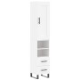 Aparador alto madera contrachapada blanco 34,5x34x180 cm de , Aparadores - Ref: Foro24-3200281, Precio: 114,61 €, Descuento: %