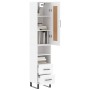 Aparador alto madera contrachapada blanco 34,5x34x180 cm de , Aparadores - Ref: Foro24-3200281, Precio: 114,61 €, Descuento: %