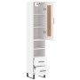 Aparador alto madera contrachapada blanco 34,5x34x180 cm de , Aparadores - Ref: Foro24-3200281, Precio: 114,61 €, Descuento: %