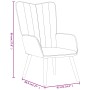 Sillón de relax de terciopelo negro de , Sillones - Ref: Foro24-327661, Precio: 104,11 €, Descuento: %