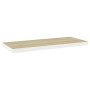 Estante flotante de pared MDF roble y blanco 80x23,5x3,8 cm en Estanterías | Comprar online en Foru.es