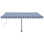 Toldo de pie automático azul y blanco 450x350 cm de , Toldos - Ref: Foro24-3069846, Precio: 631,24 €, Descuento: %