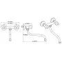 SCHÜTTE Mezclador de lavabo de pared bimando CESTI cromo de SCHÜTTE, Grifos - Ref: Foro24-435071, Precio: 53,16 €, Descuento: %