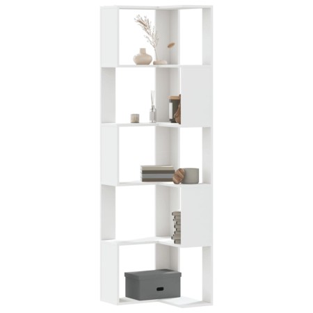 Estantería de esquina 5 niveles madera blanco 50x50x179 cm de , Librerías y estanterías - Ref: Foro24-852582, Precio: 88,15 €...