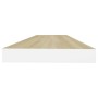 Estante flotante pared 4 uds MDF roble y blanco 80x23,5x3,8 cm en Estanterías | Comprar online en Foru.es