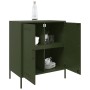 Aparador de acero verde oliva 68x39x79 cm de , Aparadores - Ref: Foro24-842980, Precio: 107,34 €, Descuento: %