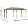 Cenador con cubiertas de postes taupe 2,98x5,3x2,59 m 160 g/m² de , Carpas y cenadores - Ref: Foro24-313618, Precio: 280,28 €...