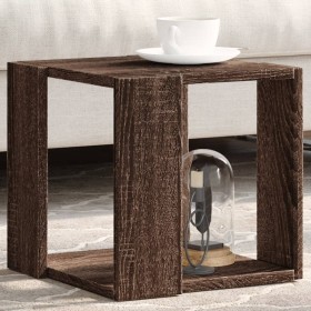 Mesa de centro madera de ingeniería marrón roble 32x32x30 cm de , Mesas de centro - Ref: Foro24-848149, Precio: 24,37 €, Desc...