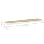 Estante flotante de pared blanco y roble MDF 90x23,5x3,8 cm en Estanterías | Comprar online en Foru.es