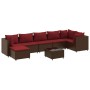Set sofás de jardín 8 piezas y cojines ratán sintético marrón de , Conjuntos de jardín - Ref: Foro24-3308237, Precio: 572,97 ...