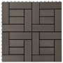 Baldosas de porche de WPC 30x30 cm 1 m² marrón oscuro 11 uds de , Suelos y moquetas - Ref: Foro24-45028, Precio: 62,68 €, Des...