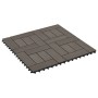 Baldosas de porche de WPC 30x30 cm 1 m² marrón oscuro 11 uds de , Suelos y moquetas - Ref: Foro24-45028, Precio: 62,68 €, Des...