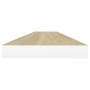 Estante flotante pared 4 uds blanco y roble MDF 90x23,5x3,8 cm en Estanterías | Comprar online en Foru.es