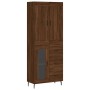 Aparador alto madera contrachapada marrón roble 69,5x34x180 cm de , Aparadores - Ref: Foro24-3199960, Precio: 168,53 €, Descu...