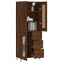 Aparador alto madera contrachapada marrón roble 69,5x34x180 cm de , Aparadores - Ref: Foro24-3199960, Precio: 168,53 €, Descu...