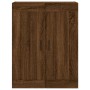 Aparador alto madera contrachapada marrón roble 69,5x34x180 cm de , Aparadores - Ref: Foro24-3199960, Precio: 168,53 €, Descu...
