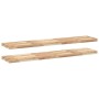 Estantes flotantes 2 uds madera acacia sin tratar 120x30x4 cm de , Estantes y estanterías - Ref: Foro24-3279460, Precio: 137,...