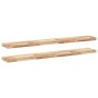 Estantes flotantes 2 uds madera acacia sin tratar 140x20x4 cm de , Estantes y estanterías - Ref: Foro24-3279436, Precio: 107,...