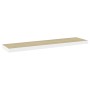 Estante flotante pared 2 uds MDF roble y blanco 120x23,5x3,8 cm en Estanterías | Comprar online en Foru.es